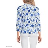 image:imageLands End Womens Lightweight Jersey Button Pintuck TopClear Blue Painted Blooms