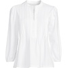 image:imageLands End Womens Lightweight Jersey Button Pintuck TopWhite