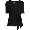 image:imageLands End Womens Lightweight Jersey Tie Front TopBlack