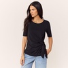 image:imageLands End Womens Lightweight Jersey Tie Front TopBlack