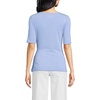 image:imageLands End Womens Lightweight Jersey Tie Front TopLight Periwinkle Tiny Stripe