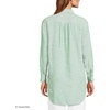 image:imageLands End Womens Linen Roll Sleeve Relaxed Tunic TopPale EmeraldLilac Stripe