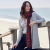 image:imageLands End Womens Long Sleeve Open Long Cardigan SweaterGray Heather