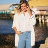 image:imageLands End Womens Long Sleeve Open Long Cardigan SweaterIvory