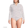 image:imageLands End Womens Long Sleeve Rash Guard Coverup UPF 50Cherry Jam CherriesWhite