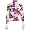 image:imageLands End Womens Long Sleeve Rash Guard Coverup UPF 50EgretBerry Etched Floral