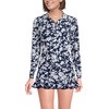 image:imageLands End Womens Long Sleeve Rash Guard Coverup UPF 50Navy Blossom Floral