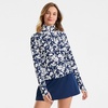 image:imageLands End Womens Long Sleeve Rash Guard Coverup UPF 50Navy Blossom Floral