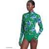 image:imageLands End Womens Long Sleeve Rash Guard Coverup UPF 50Vibrant Clover Poppy Floral