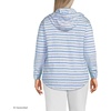 image:imageLands End Womens Long Sleeve Slub Hooded PopoverLight Periwinkle Multi Stripe