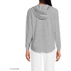 image:imageLands End Womens Long Sleeve Slub Hooded PopoverWhiteBlack Stripe