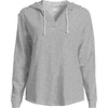 image:imageLands End Womens Long Sleeve Slub Hooded PopoverWhiteBlack Stripe