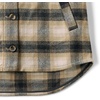 image:imageLands End Womens Menswear Shirt JacketBlackKhaki Plaid