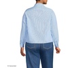 image:imageLands End Womens No Iron Boxy Cropped ShirtClear Blue Sky Thin Stripe
