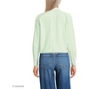 image:imageLands End Womens No Iron Boxy Cropped ShirtIcy Mint Green Narrow Stripe