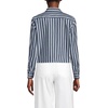 image:imageLands End Womens No Iron Boxy Cropped ShirtNavyWhite Dual Stripe