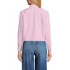 image:imageLands End Womens No Iron Boxy Cropped ShirtSeaside PinkNavy Stripe