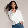 image:imageLands End Womens No Iron Boxy Cropped ShirtWhite