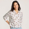 image:imageLands End Womens No Iron Boxy Cropped ShirtWhite Meadow Floral