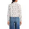 image:imageLands End Womens No Iron Boxy Cropped ShirtWhite Meadow Floral