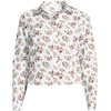 image:imageLands End Womens No Iron Boxy Cropped ShirtWhite Meadow Floral