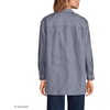 image:imageLands End Womens No Iron Oversized Poplin Extra Long TunicDeep Sea Navy Thin Stripe