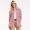 image:imageLands End Womens No Iron Oversized Poplin Extra Long TunicWhiteCompass Red Stripe