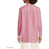 image:imageLands End Womens No Iron Oversized Poplin Extra Long TunicWhiteCompass Red Stripe
