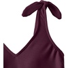 image:imageLands End Womens Ottoman Rib Tie Shoulder Tankini TopDark Wine Ottoman