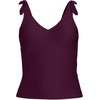 image:imageLands End Womens Ottoman Rib Tie Shoulder Tankini TopDark Wine Ottoman