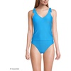 image:imageLands End Womens Ottoman Rib Tie Shoulder Tankini TopFreshwater Blue Ottoman