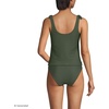 image:imageLands End Womens Ottoman Rib Tie Shoulder Tankini TopRich Olive Green Ottoman