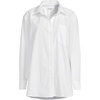 image:imageLands End Womens Oversized Oxford Button Front ShirtWhite