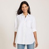 image:imageLands End Womens Oversized Oxford Button Front ShirtWhite