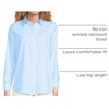 image:imageLands End Womens Pinwale Cord Long Sleeve ShirtBermuda Blue Mini Stripe