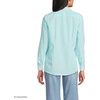 image:imageLands End Womens Pinwale Cord Long Sleeve ShirtBright Aqua Breeze Mini Stripe