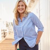 image:imageLands End Womens Pinwale Cord Long Sleeve ShirtChicory Blue Stripe