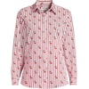 image:imageLands End Womens Pinwale Cord Long Sleeve ShirtClassic Cherry Stripe