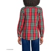 image:imageLands End Womens Pinwale Cord Long Sleeve ShirtCompass RedEmerald Plaid