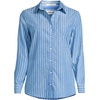 image:imageLands End Womens Pinwale Cord Long Sleeve ShirtMuted Cobalt Crisp Stripe