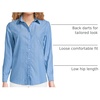 image:imageLands End Womens Pinwale Cord Long Sleeve ShirtMuted Cobalt Crisp Stripe