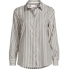 image:imageLands End Womens Pinwale Cord Long Sleeve ShirtOlive DrabWhite Stripe
