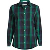 image:imageLands End Womens Pinwale Cord Long Sleeve ShirtRich CloverNavy Plaid
