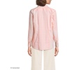 image:imageLands End Womens Pinwale Cord Long Sleeve ShirtSunset Coral Pink Gingham