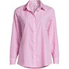 image:imageLands End Womens Pinwale Cord Long Sleeve ShirtWhiteApple Blossom Stripe