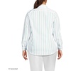 image:imageLands End Womens Pinwale Cord Long Sleeve ShirtWhiteAqua Classic Stripe