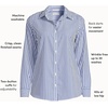image:imageLands End Womens Pinwale Cord Long Sleeve ShirtWhiteCobalt Blue Stripe