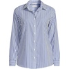 image:imageLands End Womens Pinwale Cord Long Sleeve ShirtWhiteCobalt Blue Stripe
