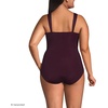 image:imageLands End Womens Plus Size DDCup Slender Grecian Tummy Control Chlorine Resistant One Piece SwimsuitDark Wine