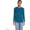 image:imageLands End Womens Plus Size Lightweight Jersey Skimming Long Sleeve Crew Neck TShirtBaltic Teal